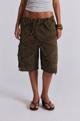 Forest Camo Parachute Shorts