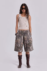 Woodland Camo Monster Jogger Shorts