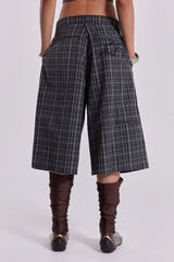 Black Check Jumbo Jorts