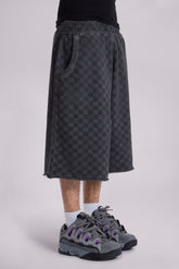 Checkerboard Monster Jogger Baggy Shorts