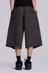 Brown Check Jumbo Jorts