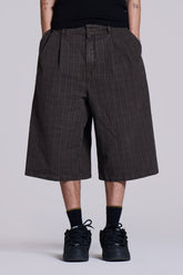 Brown Check Jumbo Jorts