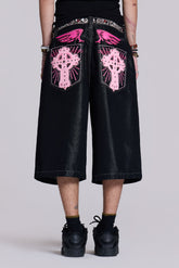 Pink Sapphire Cross Colossus Jorts