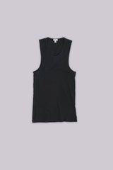 Black Rib Full Length Vest