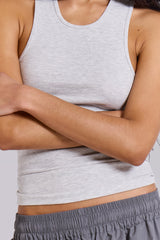 Grey Rib Longline Vest