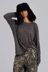 Rifle Distressed Knit Top