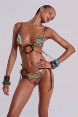 Kaia Bikini Bottoms with Wooden Trims