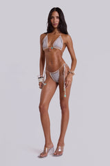 Aluna Suede Crochet Bikini Bottoms