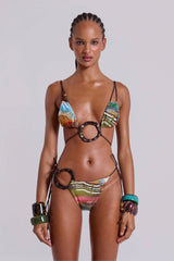 Kaia Bikini Top with Wooden Trims