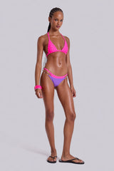 Zyra Neon Studded Triangle Bikini Top