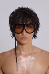Noctra XL Stud Sunglasses in Amber