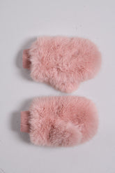 Mara Faux Fur Gloves in Pink
