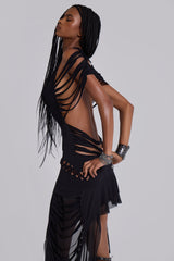 Vux Asymmetric Slashed Dress