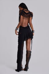 Vux Asymmetric Slashed Dress