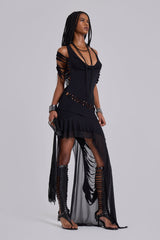 Vux Asymmetric Slashed Dress