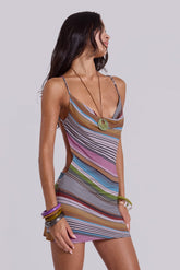 Crush Stripe Backless Mini Dress