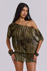 Ophidian Devore Backless Mini Dress