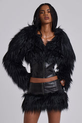 Viera Faux Fur and Leather Jacket