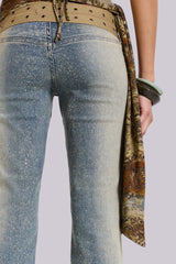 Strap Up Stonewash Jeans
