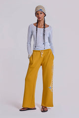 Offshore Cropped Joggers in Saffron