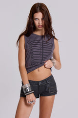 Ardor Coated Mini Denim Shorts