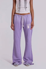 Cleo Slouchy Bootcut Jogger in Purple