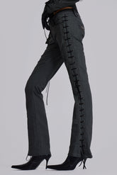 Charis Lace Up Military Bootcut Jeans