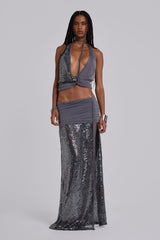 Selina Sequin Backless Top