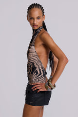 Zebra Zene Backless Top