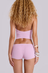 Azalea Button Knit Halter Top In Phlox