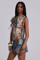 Nuka Asymmetric Drape Top