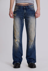 Metal Flared Jeans