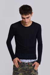 Black Mist Long Sleeve Top