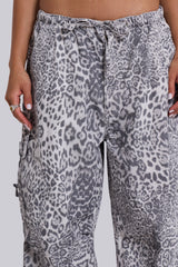 Snow Leopard Parachute Pants
