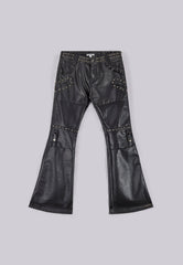 Black Carbon Studded Drift Bootcut Pants