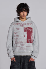 Open Casting Grey Marl Hoodie
