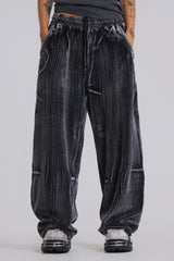 Crease Velour Baggy Monster Joggers