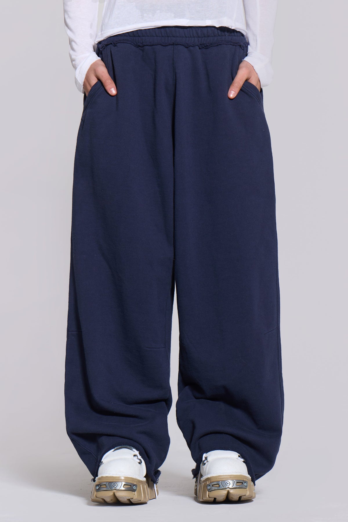 Navy Blue Baggy Monster Joggers