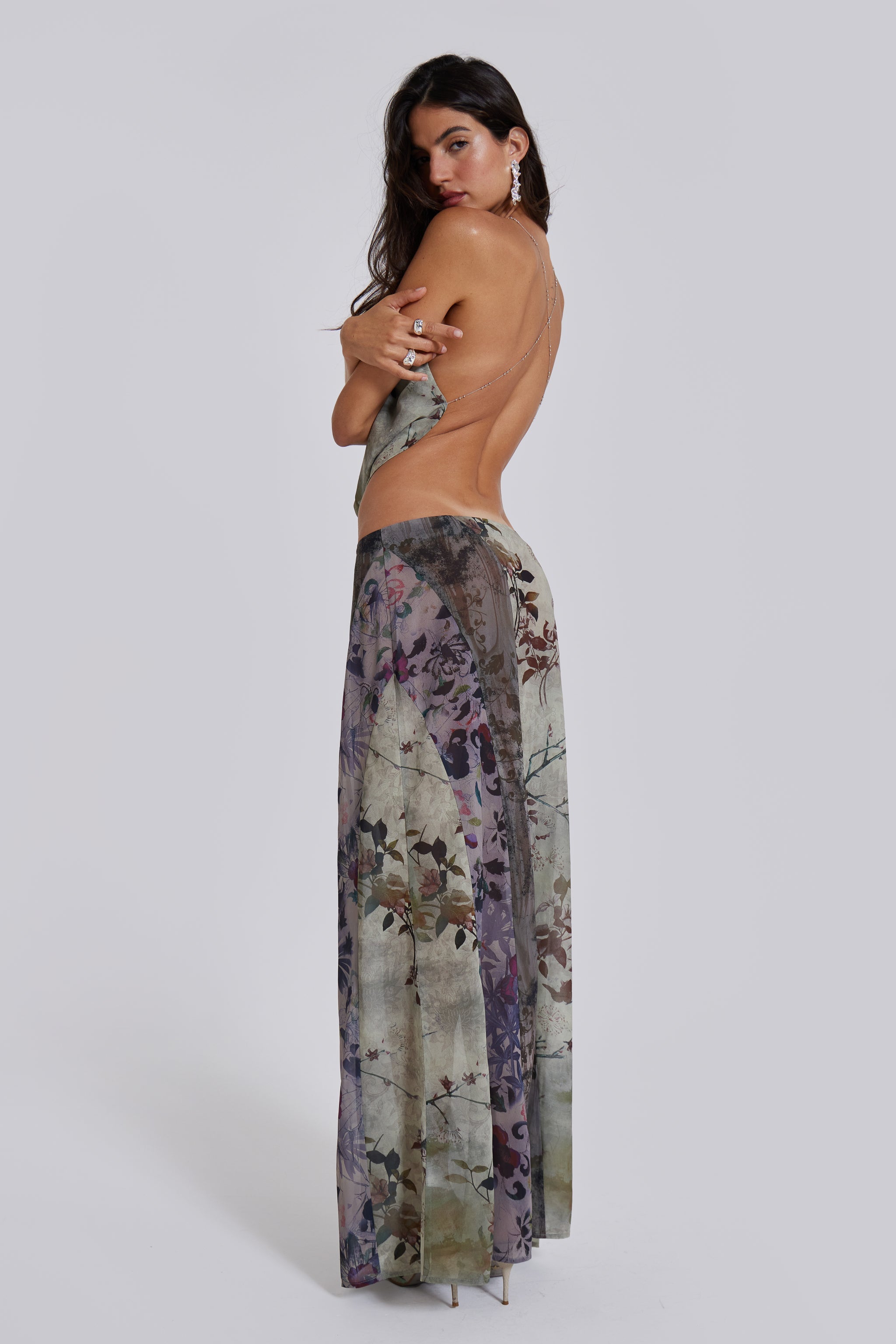 Asteria Backless Top in Grey
