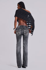 Rock Revival Madison Bootcut Jeans in Washed Black