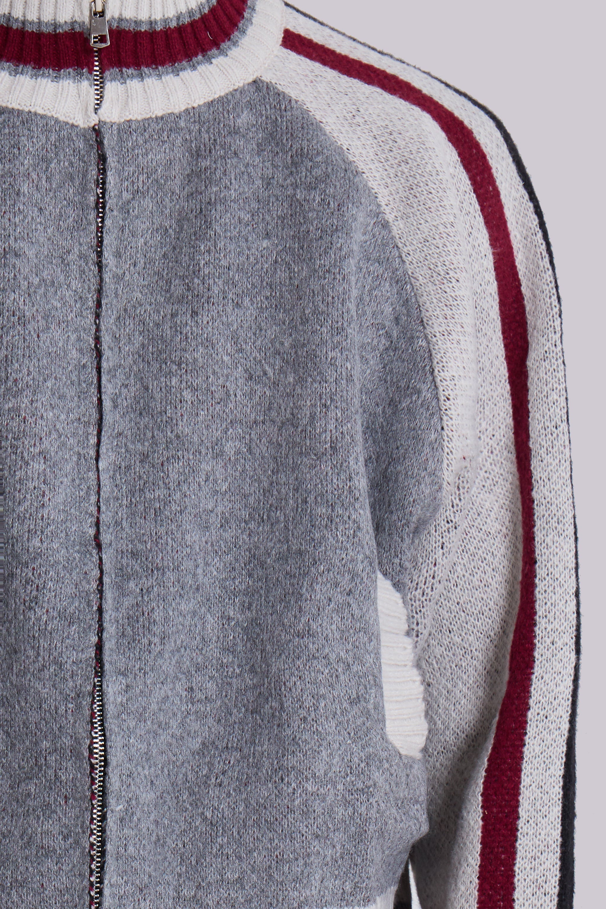 Grey Team 85 Knitted Bomber Jacket