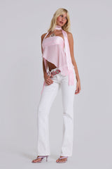 White Pinstripe Thirteen Jeans