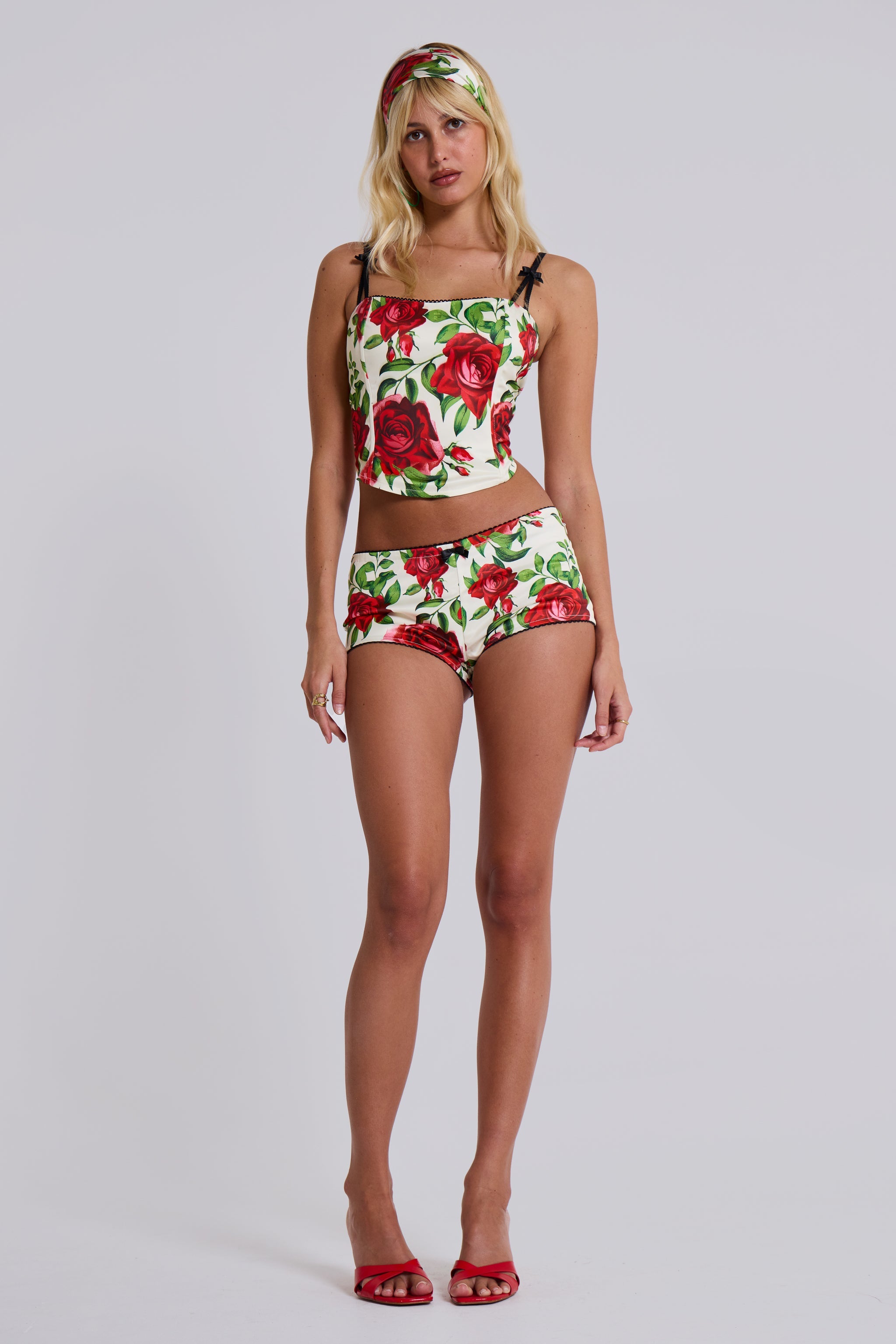 Scarlet Satin Corset Top