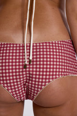 Freda Gingham Mini Short Bikini Bottoms