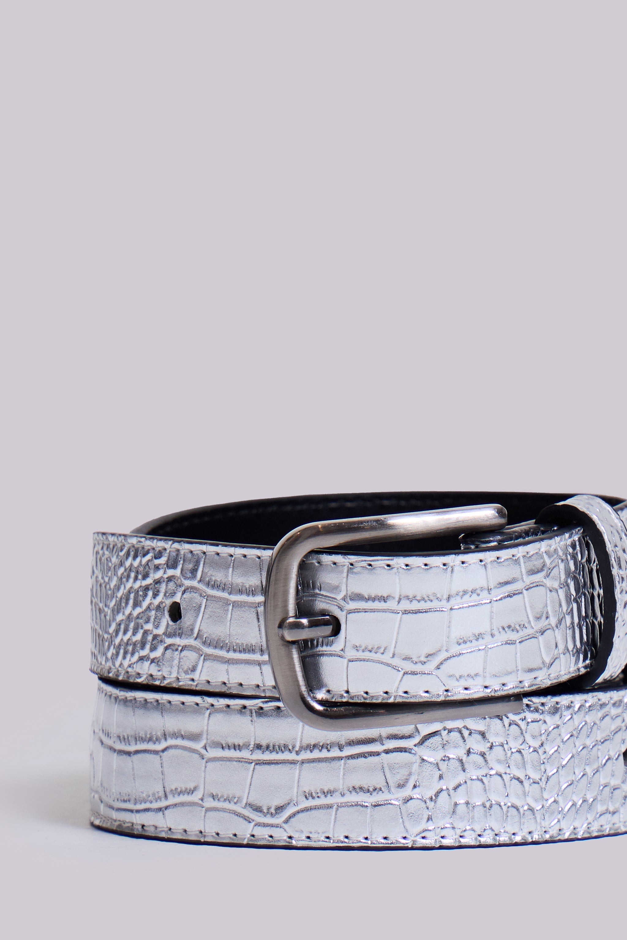 Silver Gator Belt