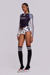 No.13 Polka Dot Football Mini Shorts