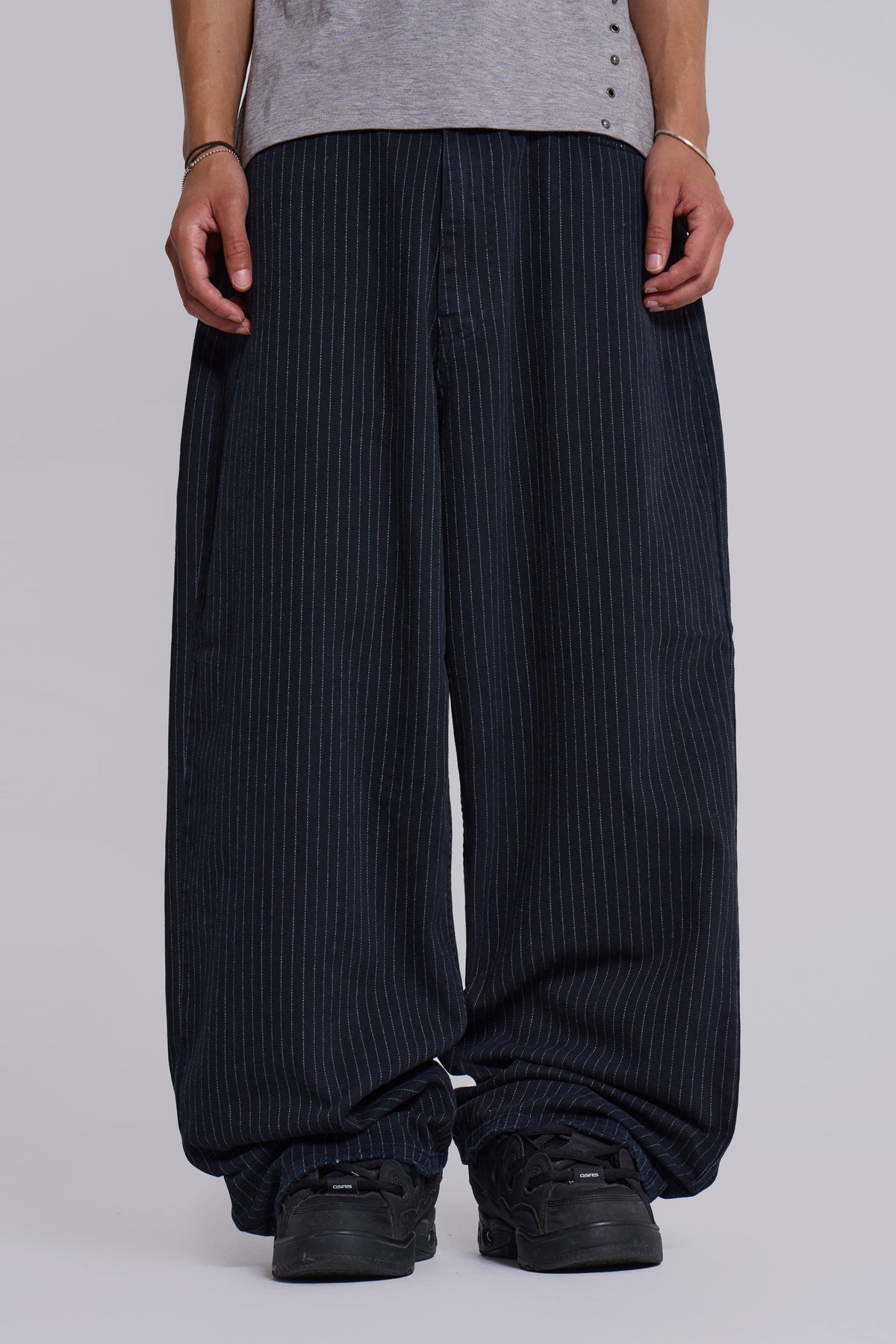 Black Pinstripe XL Colossus Jeans