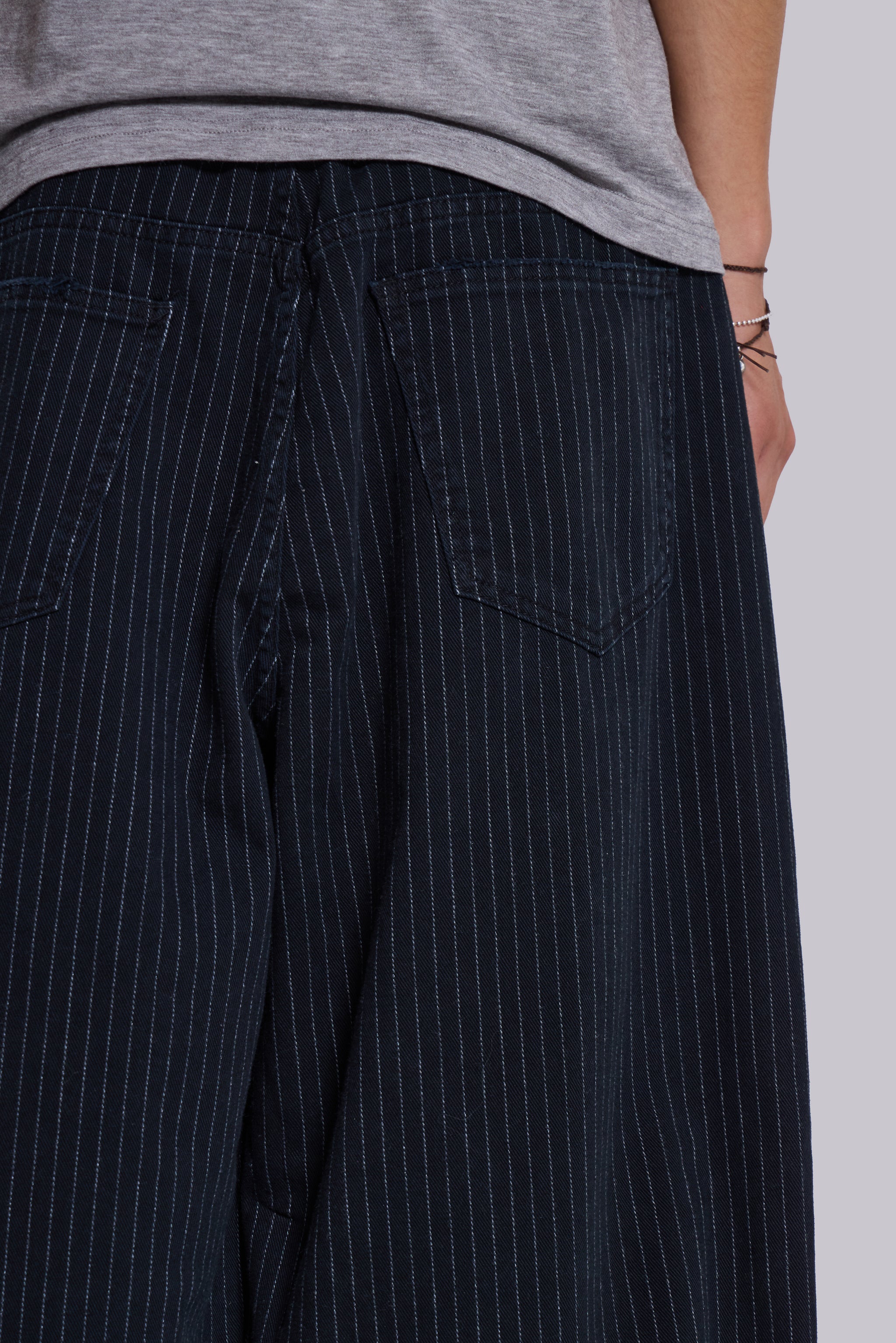 Black Pinstripe XL Colossus Jeans