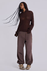 Open Gauge Knit Hoodie