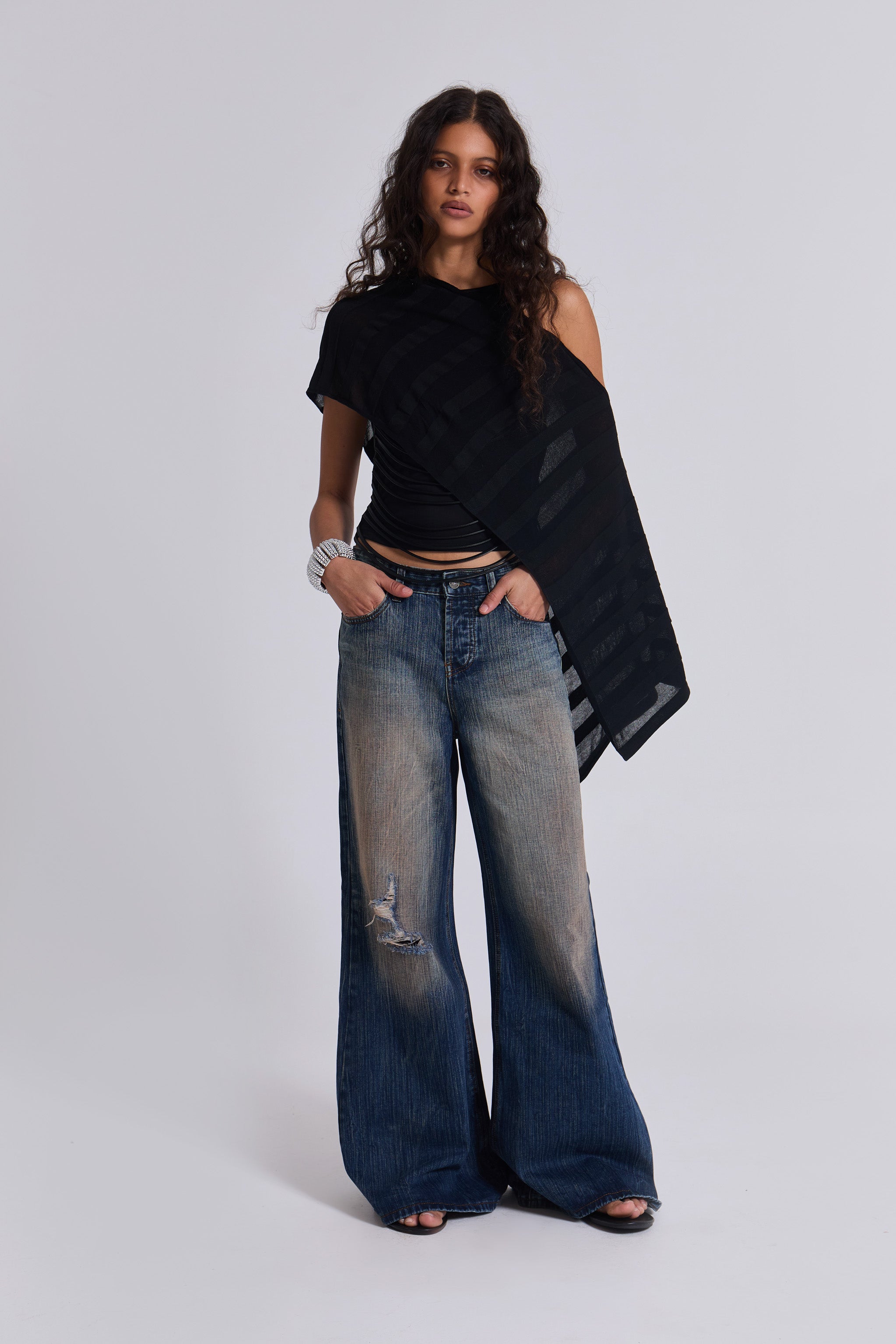 Vortex Baggy Flared Jeans